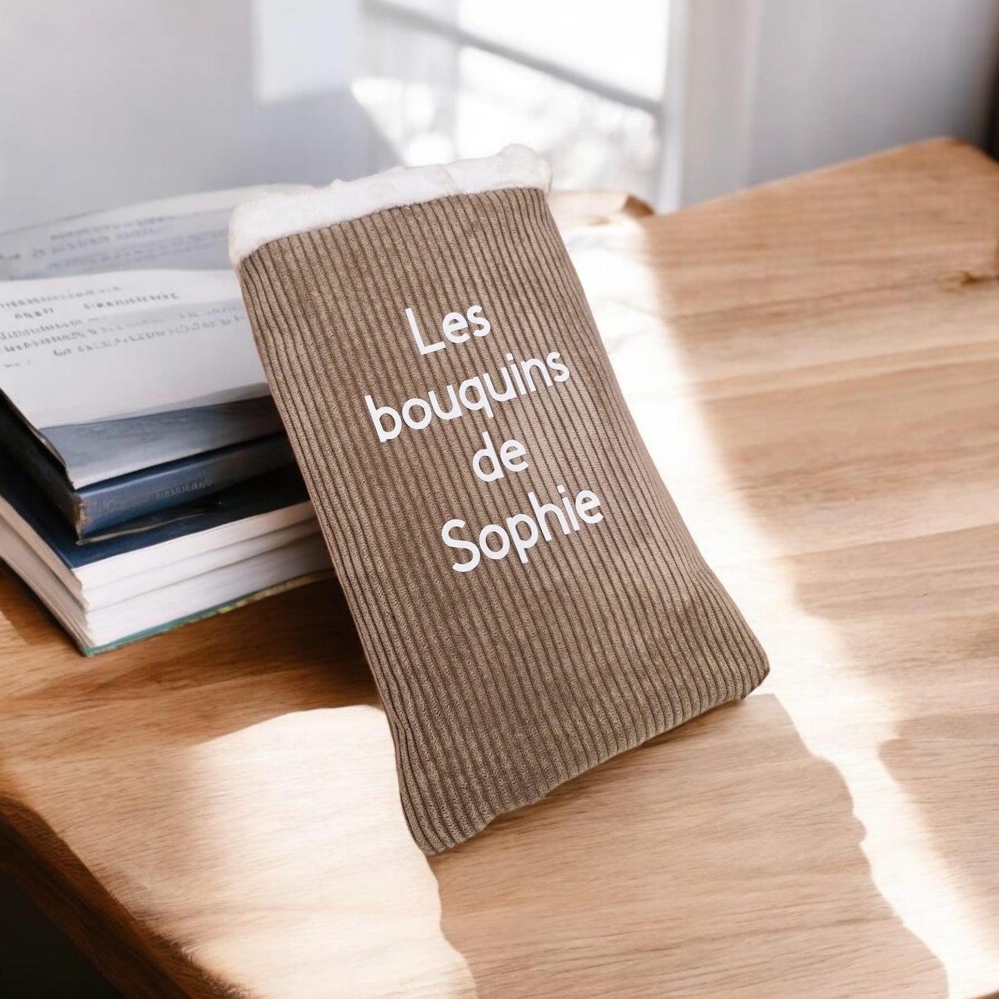 Housse de Livre en Velours Côtelé et Polaire Minky – Personnalisable cocoleeline