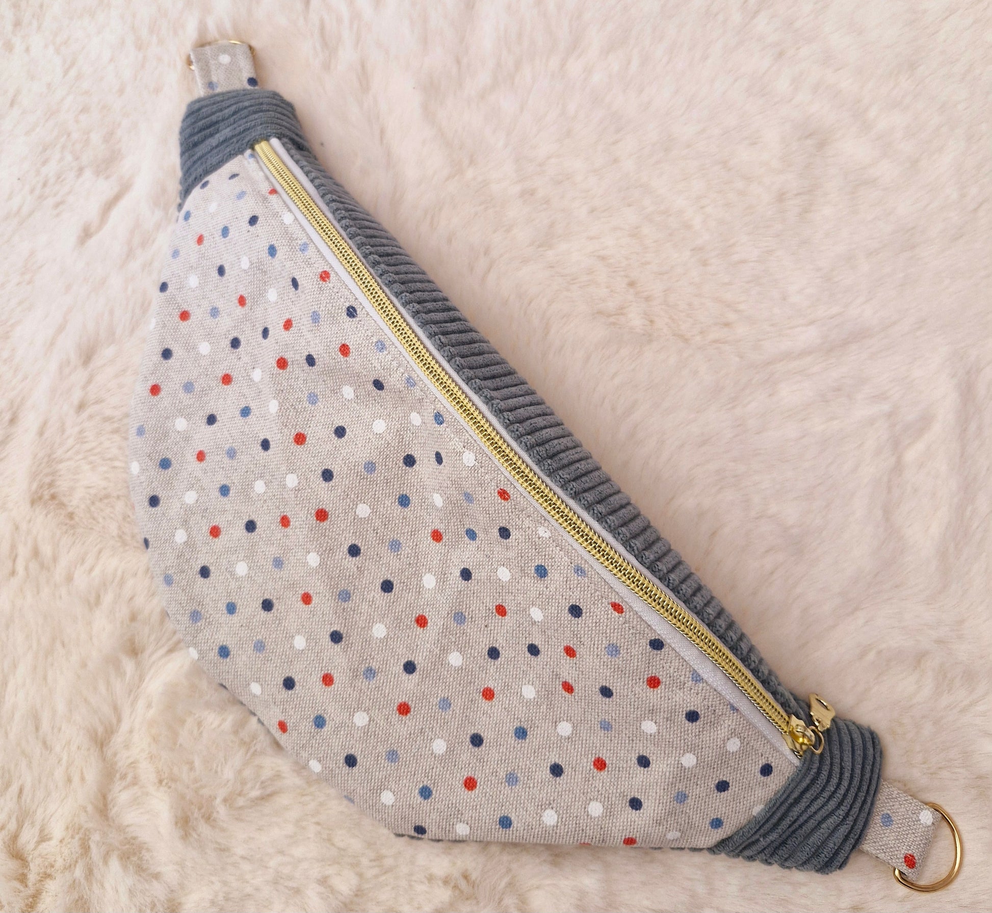 sac banane a pois