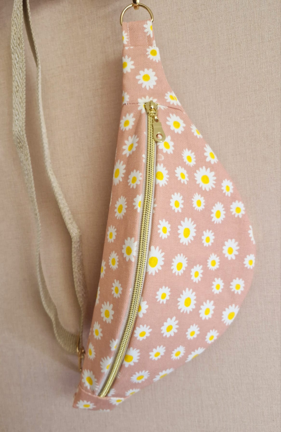 sac banane fleuri pour femme rose 