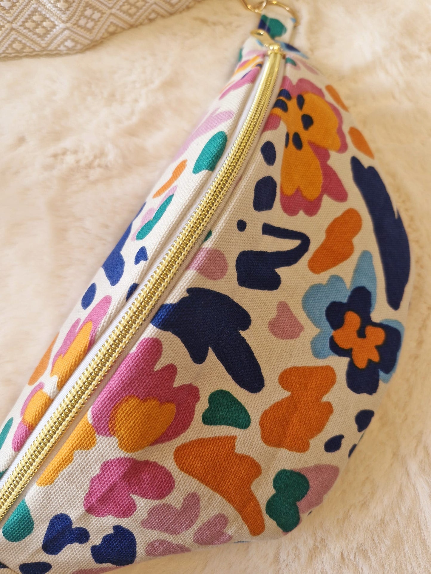 petit sac banane coloré pour femme , fermeture éclair 