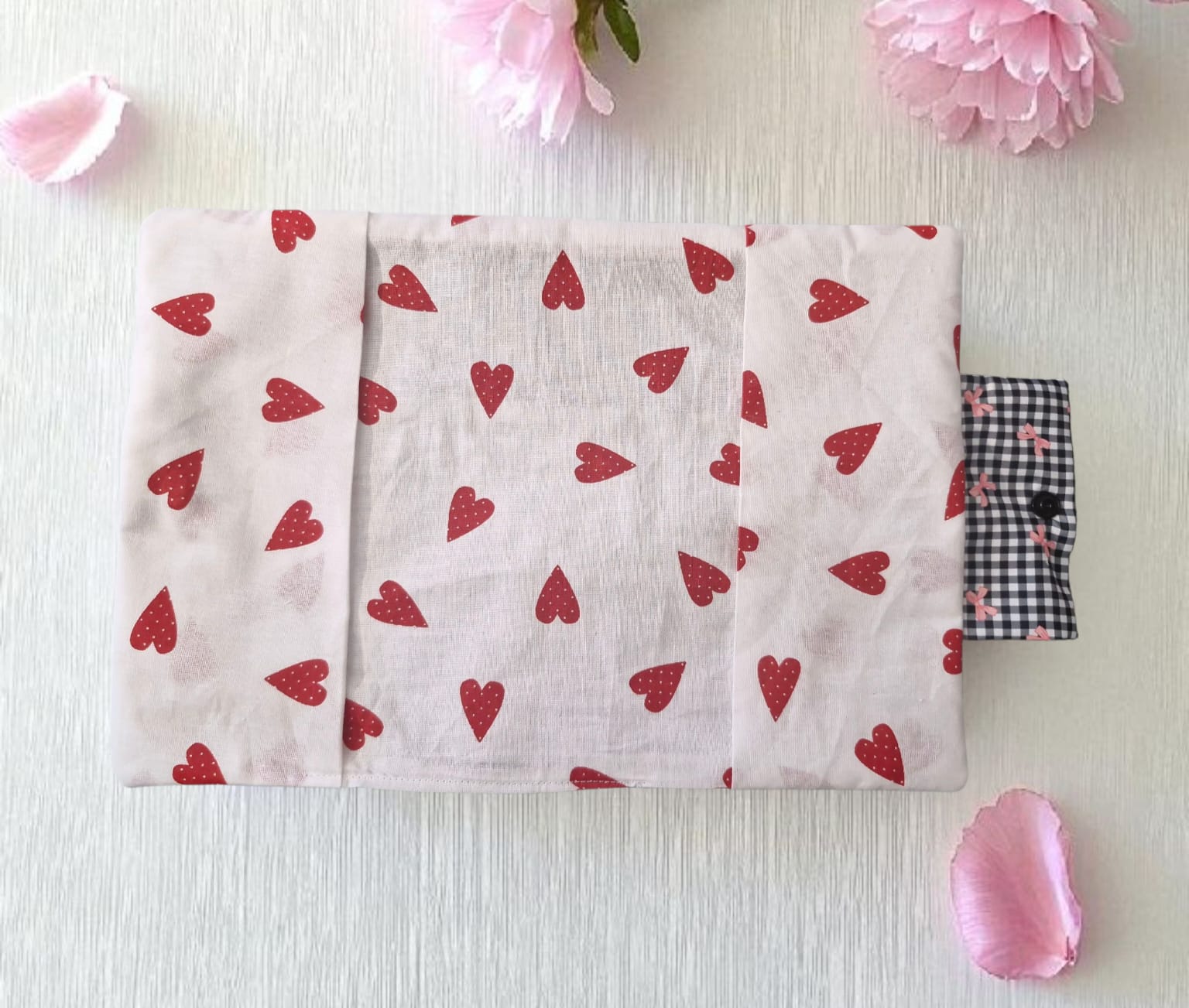 Protège carnet de santé personnalisable – Tissu vichy & velours côtelé cocoleeline