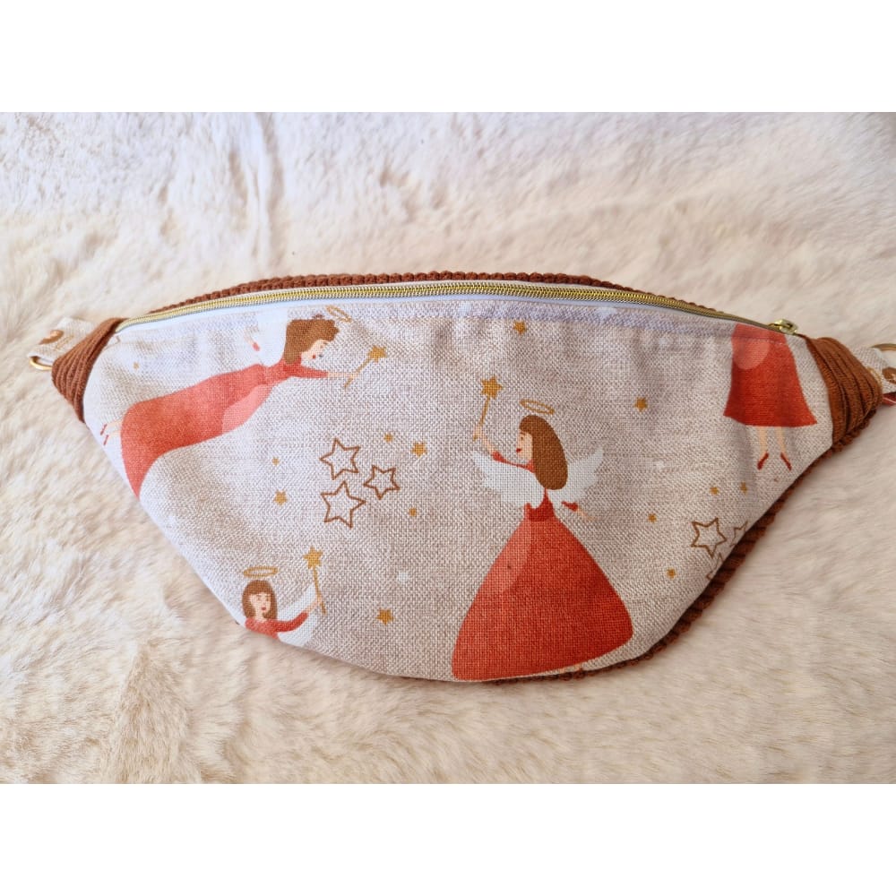 Sac Banane Enfant Fille Marron avec Motif Petite Fée - Accessoire Pratique et Tendance  "FÉE" cocoleeline