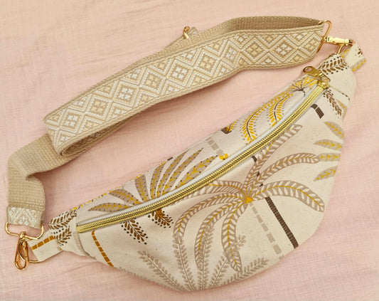 sac banane à motif palmier