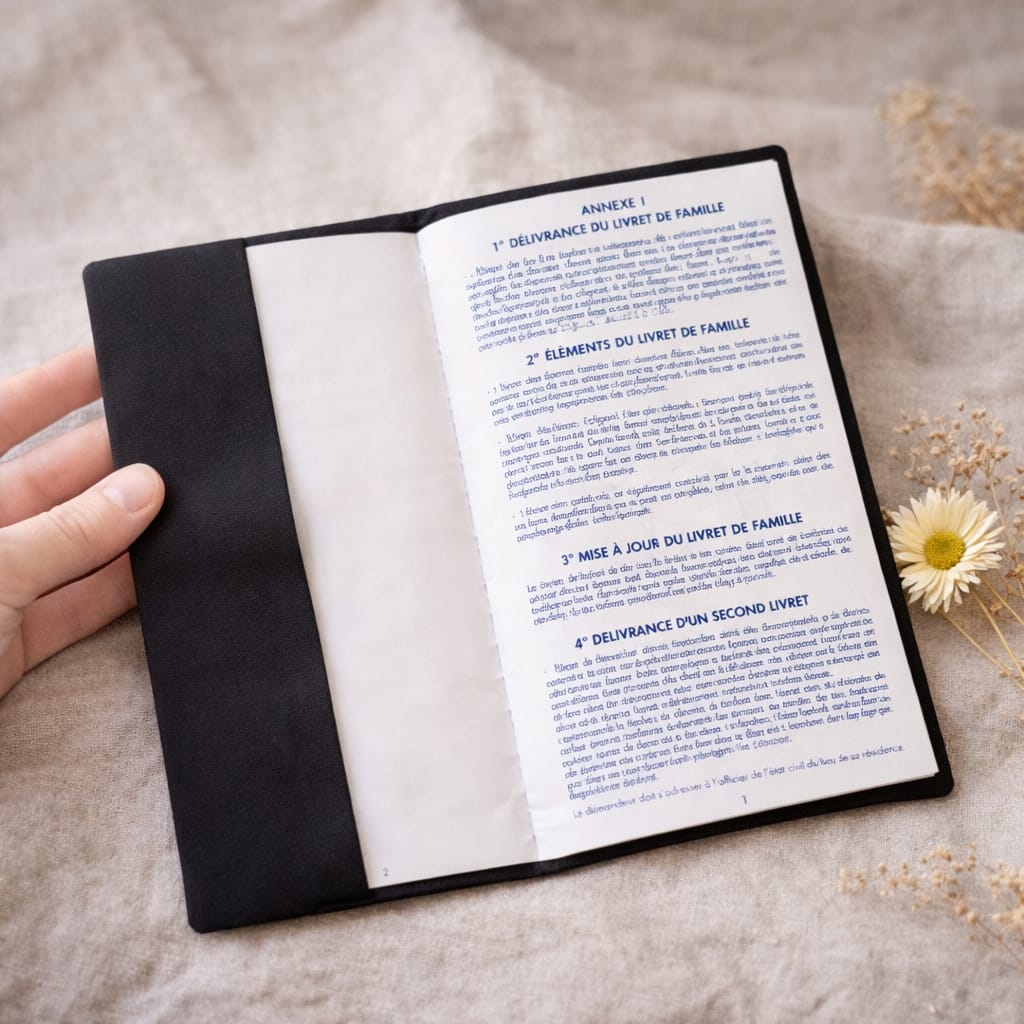 Protège , pochette  livret de famille Bleu personnalisable cocoleeline