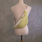 Sac banane femme velours côtelé vert anis Ma boutique