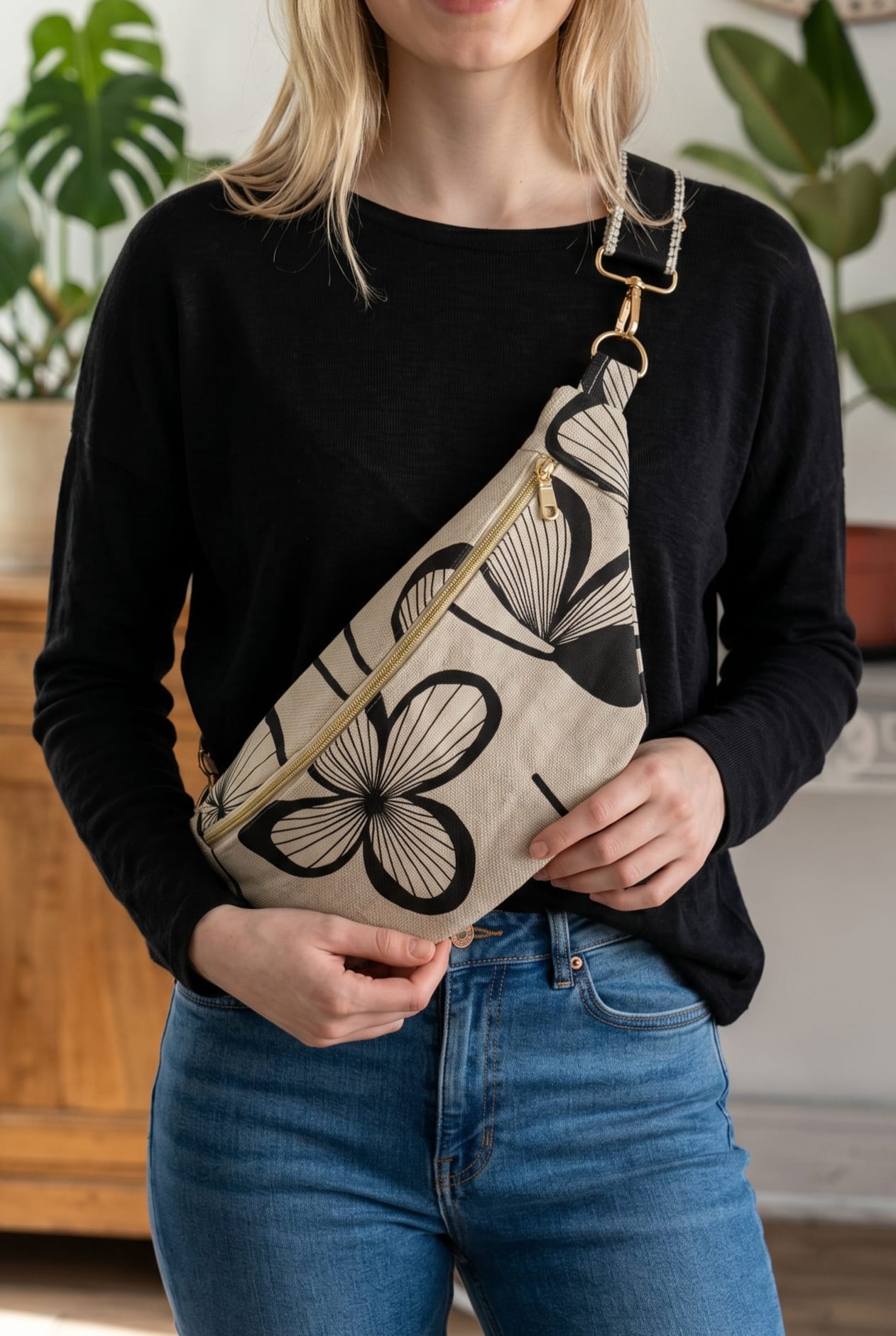 Sac banane pour femme fleuri cocoleeline