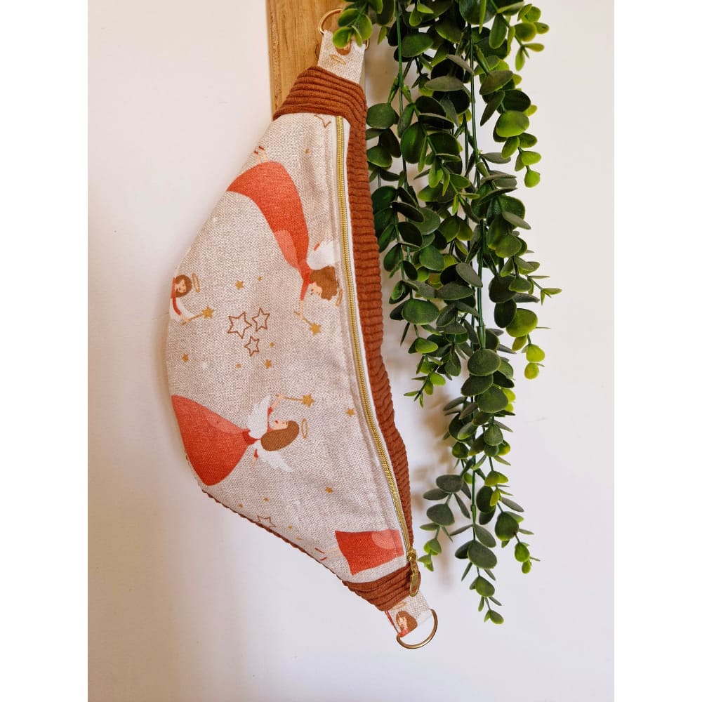 Sac Banane Enfant Fille Marron avec Motif Petite Fée - Accessoire Pratique et Tendance  "FÉE" cocoleeline