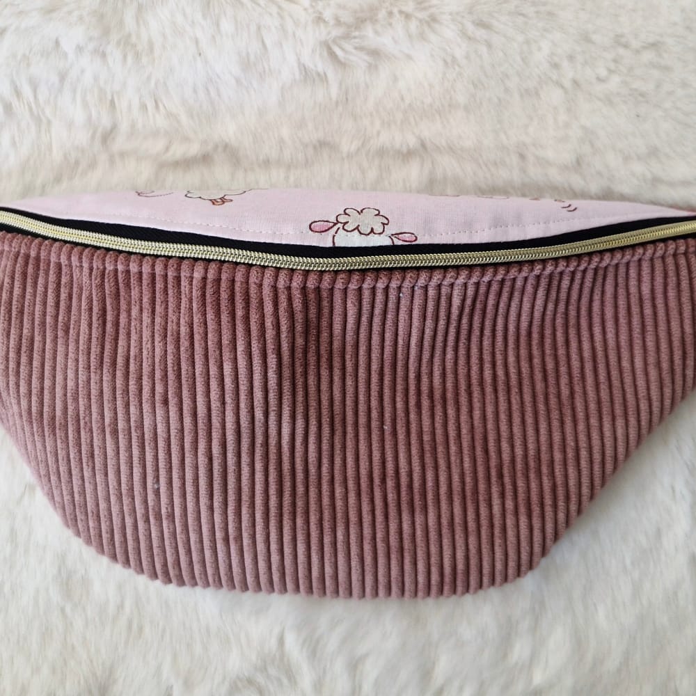 sac banane enfant rose