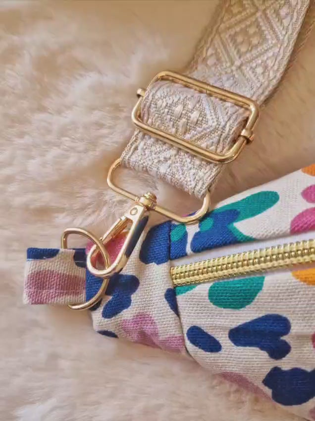 vidéo d'un sac banane pour femme coloré 