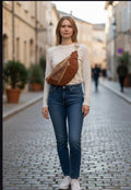 Sac banane léopard,  marron taille XL cocoleeline
