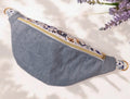 Sac banane femme en velours côtelé bleu clair ou foncé  "DREAM" cocoleeline