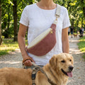 Sac Banane Écru et Rose avec Motifs Cœurs – Idée Cadeau Originale "OLIVE" cocoleeline
